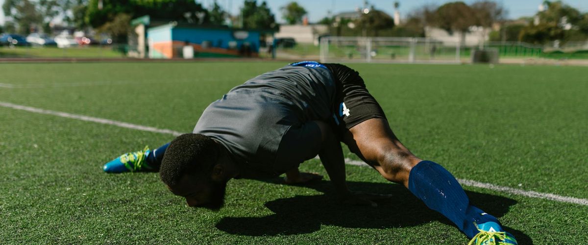 Man preparing for his daily physical activity session